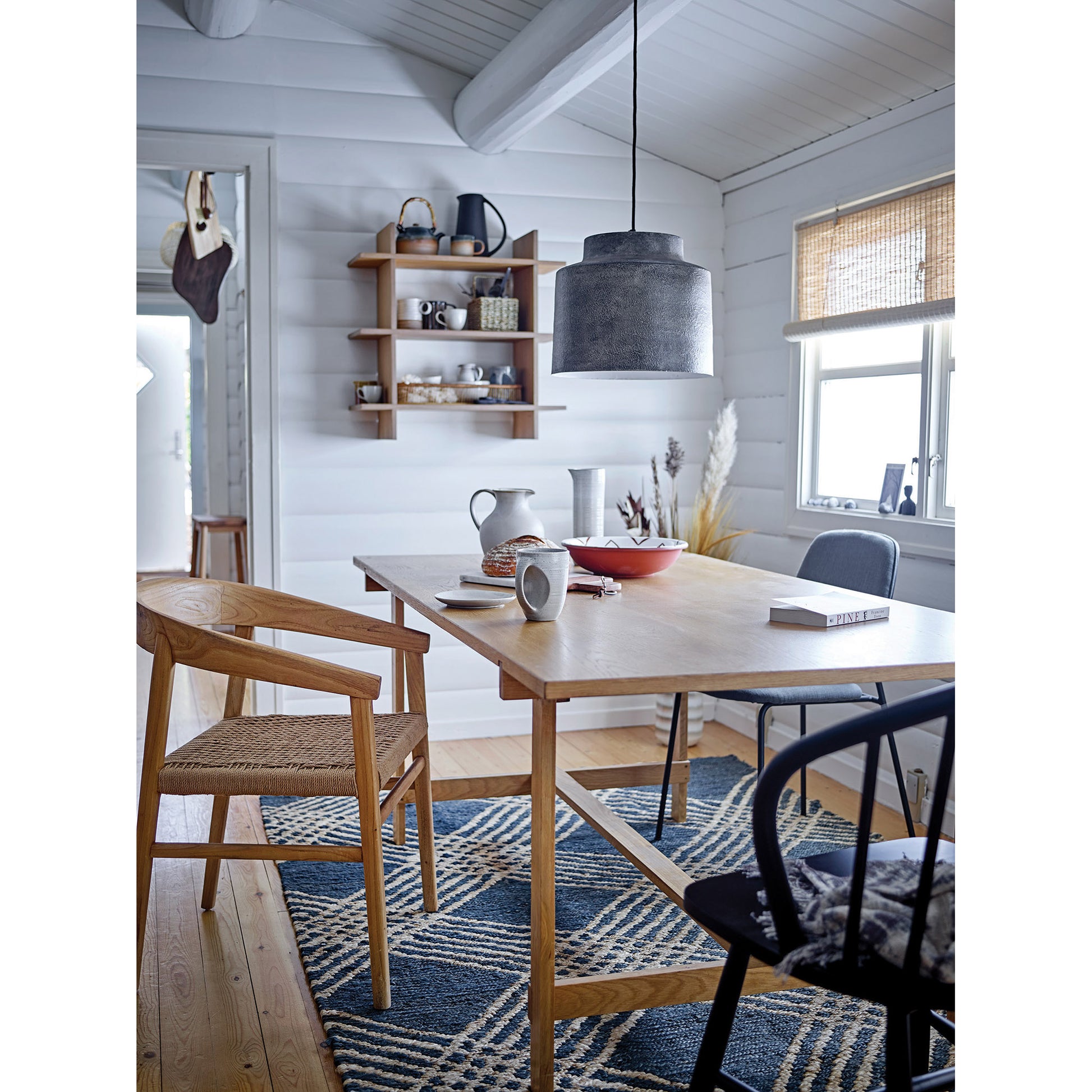 Matte Black Stoneware Pitcher