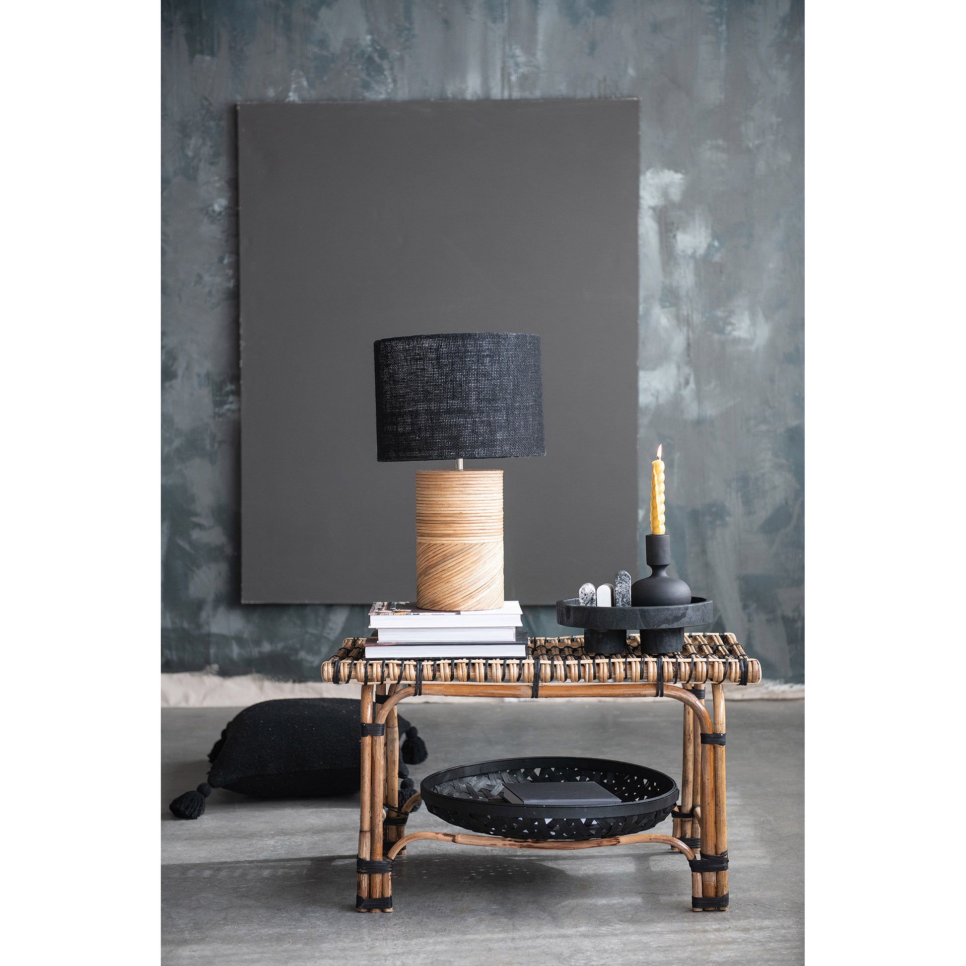 Ebony Wood Footed Tray