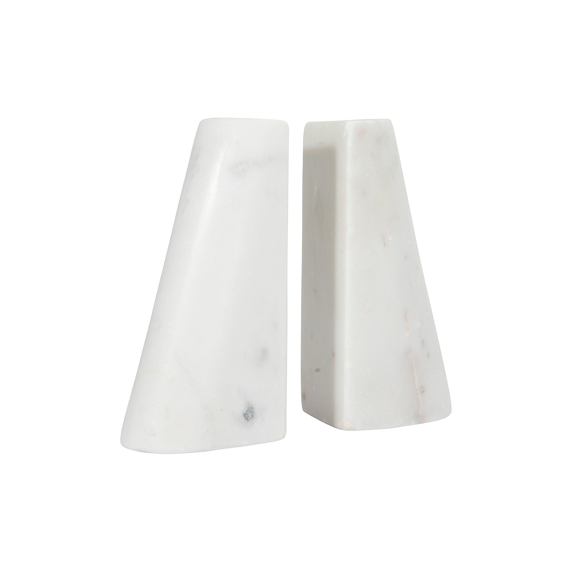 Carrara White Marble Bookends (Set of 2)