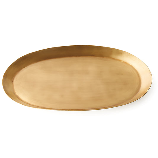 Brushed Brass Oval Tray